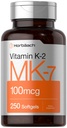 Horbäach Vitamin K2 MK7 100mcg 250 软胶 → Non-GMO, Gluten免费补充