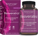 储备美人,Resveratrol 500 MG, 心脏和细胞健康抗氧化剂跨反应补充剂,支持健康衰老和免疫系统,Paleo, Keto(120个卡普尔,120个服务)