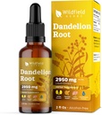 Dandelion 根提取剂 Drops 2000mg(Taraxacum officinale L.) 草药补充剂 比Capsules更好,供应1个月,84种服务,无酒精叮当 - 2 Oz,包装1