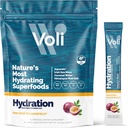 Voli Electrolytes Powder Packets 没有添加的糖 电解质 饮料 混合水分 | Keto & Fasting 友好的,天然的超级食品和矿物 | Passionle果, 15-Count