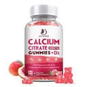含维生素D3的1200mg 含维生素D3的Calcium Gummys,含维生素D3的Cal magnesium Zinc for Bone Muscle 健康-天然白桃-30天供应