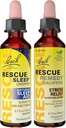 RESCUE 压力缓解和睡眠支持包,非酒精公式,巴赫补救滴水器 20mL 2-Pack 睡眠滴水器 20mL, 顺势疗法花序