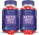 (2 pack) Slim Fusion Keto ACV Gummys 高级1000MG Slimunation Keto Gummys 公式 Apple Cider Vinegar 与石榴蜂蜜汁粉 B12 Vegan Non GMO 120 Gummys 配制.