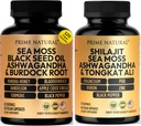 PRIME Iris海 摩斯黑籽油 Shilajit Ashwagandha - 2瓶 - Vegan Capsules