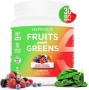 水果和绿色有机生粉:为男女服务30次。 Vegan 配有 10 亿 CFUs, Spirulina, Kale, 菠菜, 氯拉, 长老莓, 消化酶 - 亲生素