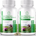 Liver Cleanse Detox & Reference 120 Capsules, 16-in-1 Herbal Liver Support Support 配有 Milk Theltle, Artichoke, L-Ergothioneine, Turnjujube Dandelion 缩写为 Liver 更新和抗氧化剂(2包)
