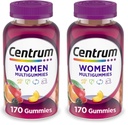 Centrum MultiGummy Multivitamin for Women, Multivitamin/ Multiminal 配有维生素D3, B维生素和抗氧化剂, 各种水果火焰 - 170 counter (Pack of 2)