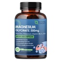 NATURE TARGET 甘油镁500mg, 锌和维生素D3的锌镁, 用于肌肉、神经和骨骼, 支持心脏健康和腿切片, 强力免疫系统 - 120卡普尔