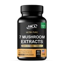 蘑菇补充剂 Lions Mane Cordyceps Chaga Reishi Turkey Tail Maitake Shiitake Capsules - 天然维生素矿物抗氧化剂补充剂 - 美国制造