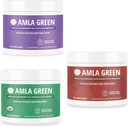 Amla Powder,绿茶超级食品补充品,配有长老莓和印度鹅莓 & Hibiscus, 有机, Vegan, 30种服务