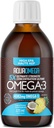 5X 超强液态鱼油补充剂 野捕Omega 3 鱼油液体 高EPA & DHA Omega3 脂肪酸 Omega 3 配有维生素D,7.60floz,热带火焰