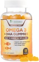 Omega 3 鱼类油料 - 心脏健康 Omega 3 Gummy 配有高吸附力 DHA & EPA 超强联合和大脑支持 美味的橙香鱼油自然维生素 - 120 Gummys