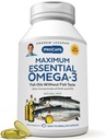 Andrew Lessman 最大基本 Omega-3 Mint - 30 Softgels - Ultra-Pure, 高概率 Omega-3 Oils. 高DHA,无胃肿,无污染物,无水星. 小容易吞软胶
