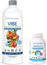 Eniva Vibe水果液体日报(32oz)和Omega-3鱼油(60盖)