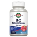 KAL 维生素B12 甲基Cobalamin 1000mcg, 健康能源,代谢, Nerve 和红血球支持, 快速溶解 ActivMelt, 高吸收, 蔬菜, 天然树莓, 120 Serv, 120 微标签