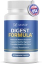 MASSE' Digest Formula Supplement Enzyme Boost Capsules - Advanced Formula for Digestive Health & Gut Flora Support - Natural Organic Enzyme Supplement for Digestive Care and Overgrowth- 60 Count
