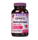 Bluebonnet Earth Sweet Methylfolate 800 mcg Cellular Active Coenzyme 5-MTHF L Methyl Folate 补充 - 产前和能量支持* - 非GMO,Vegan,无胶原 - Raspberry - 90 可切片