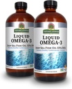 自然之答液体Omega-3 深海鱼油,配有EPA/DHA 饮食补充 |心血管支持 | 无防腐剂和无胶水16oz(包2)