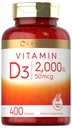 卡莱尔维生素D3 2000IU Softgels → 400 Counter → Non-GMO,Gluten Free Formula → 50 mcg → Vitamin D 补充