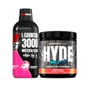 PROSUPS L-Carnitine 3000 无兴奋剂液体射击(Dragon Fruces)和Hyde Max Pump 男女预选(Fruit Punch)