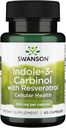 Swanson Indole-3-Carbinol 配有resveratrol - I3C 补充促进细胞保护 - 自然补充 帮助保持健康荷尔蒙平衡 - (60 Capsules,每架200mg)