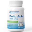 纯原实验室 Folic Acid 1000 mcg 片 → 维生素 B9 → 非GMO → Gluten Free → 美国制造 → 值 1000 片