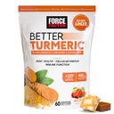 FORCE FACTOR 更好的Turmeric Supplement 400mg 配黑辣椒和姜汁,超强联合支持,高级吸收,如Turmeric Gummys,水果喷洒,60 Turmeric Chews