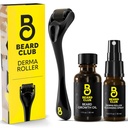 比尔德俱乐部Derma Roller、Growing Oil & Cleans Spray for Face, Body and Scalp - 男子和女子微型需求540钛微型需求器