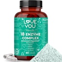 Love You 18 Enzyme Complex – 基于植物的男女消化酶 – 支持营养吸收和消化舒适 – 60 Vegan Capsules Made in USA