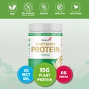 RENEVA VAGAN 蛋白质粉 15g 植物基蛋白 产自皮阿和米 lu Gluten Free,乳制品自由,乳糖自由,豆类自由,零糖(与斯特维亚自然甜化) 12.7 Once Reealable Canister