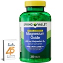 春谷镁 400 mg Bone & Muscle Health Tablets, 饮食补充,250 Counter Best Magnesium Supreme for Women, Pastillas de Magnesio para Mujer Bundle 配Lual的45个糖尿病解码