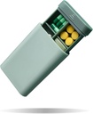 小药丸组织者 Portable Pill Box for Purse, 6 维生素鱼油补充剂 Pill carrier(绿色)