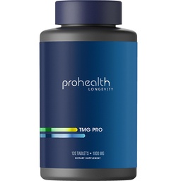 ProHealth Longevity QQ TMG 补充剂(三甲基甘草),贝氏安非他明-1000毫克,120片-甲基化支持(120个计数(一包))