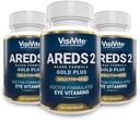 配有Zeaxanthin Plus Lutein的AREDS 2 + 眼维生素 -- -- Bilberry和葡萄种子提取 -- -- 乳腺健康公式 -- -- 60眼补充卡普尔