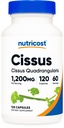 Cissus Quadrangularis(1200mg) 120 Capsules - 60名服务员、Gluten Free、N-GMO和蔬菜友好公司