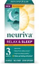 NEURIVA Melatonin 免费自然睡眠援助补编,配有 L-Theanine 帮助你放松和Ashwagandha 支持恢复睡眠,这样你就可以重新醒悟,30厘米长的卡普尔