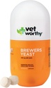 Vet Worthy Brewer's Chewables for Dogs - 支持健康皮肤和大衣的狗日用品 - 配有锌,铁,维生素B Complex的酿酒者日用品 - 大蒜烧焦,300块