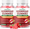 2 Pack Berberine Gummys, 2000mg 高概率 Berberine HCI 补充品, Plus Ceylon Cinnamon, Milk Thetle for Women and Men, Immune System and代谢支持 - 120 Gummys