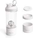 Blender Protein Shaker Tritan 瓶装有蛋白质摇摆-预演瓶-混音杯-健身运动水瓶的Pill/粉末存储容器