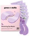 Grace & Stella Retinol Under Eyes Patches for Puffy Eyes and Dark Circles - 恢复Gel Under Eyes Masks with Hyaluronic Acid - Veganclety-Free Skincare, 生日礼物给女性 (Purple, 24 Pairs) (Purple, 24 Pairs) (中文(简体) ).