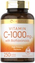 Carlyle Vitamin C 1000mg 配有 Rose Hips 和 Citrus Bioflavoids 250 Caplets 蔬菜,非GMO, Gluten 免费补充品