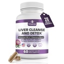 Liver Cleanse Detox & Refering Fatty Liver Supplors 28–in-1 高级草药 Liver 健康补充公式 - 牛奶硝酸西利玛林, Artichoke 提取剂,Dandelion & Apple Cider Vinegar - 60 Pills