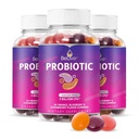 BeLive Probiotic Gummys - 配有5亿CFU用于消化健康,男,女,儿童 Probiotic Supposes for Immune Support, Sugar Free & Vegan – 蓝莓,草莓和橘子 → 3-Pack