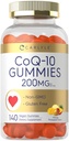 Carlyle CoQ10 200 mg Gummys | 140 Counter | Mango Pineapple Flavor | Vegan, Non-GMO, Gluten Free Supplement (英语).