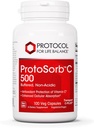 原生蛋白C 500 - 高吸附性维生素C - 免疫系统和骨质健康补充* - 配有α-液酸 - 增肥,非氨基维生素C - 100 Veg Caps