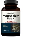 NatureBell Magnesium Malate 1500mg, 240 Capsules QQ 为高吸收量 QQ 能量和神经系统支持 QQ 非GMO, Gluten-Free