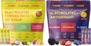 Keto Virtuals Tropical & Berry Assorted 2 Pack Bundle Electrolyte Powder Bundle: Tropical & Berry Assorted Flavors - 无糖与零卡罗里 Electrolye Electrolyte Drink Mix Packets, 60 services (英语).