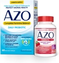 AZO 完全女性平衡 妇女每日补充营养素(60个计数) + Cranberry Softgels for Urinary Tract Health(100个计数)