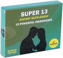 超13 男子快速代理草药雄性补品 13 Potent Informitions - Horny Goat Weed Tongkat Ali Maca & More for Energy Vitality Stamina 耐力和性能增强药 10 Caps