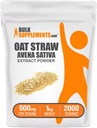 Bulk Assupports.com Oat 草药提取剂 - Avena Sativa,Oat 草药补充剂 - 草药补充剂 - Gluten Free,每服500毫克,1kg(2.2磅)(包1)